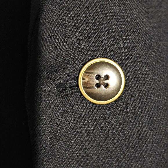 Joseph Feiss Gold Mens Blazer Jacket Size 38R Solid Blue Wool Classic Sport Coat - Picture 14 of 16